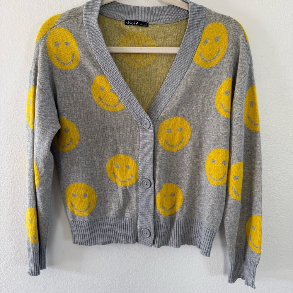 Smiley Face Cardigan Size S - Picture 1 of 2